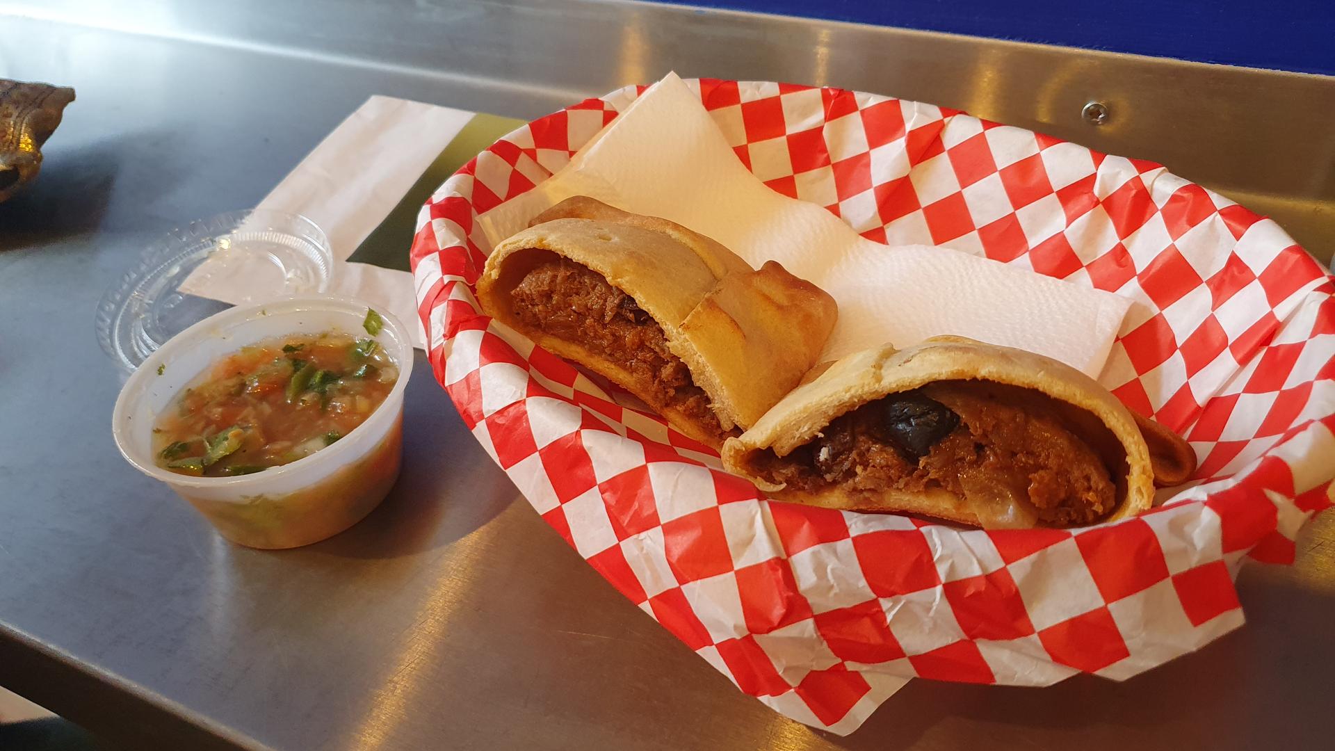 Vegan Latin American food at Chile Lindo Empanadas in Mission District, San Francisco Bay Area