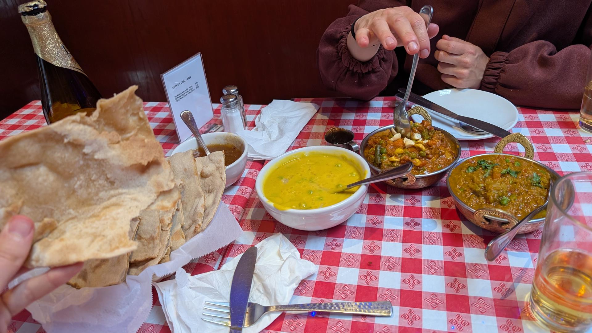 Vegan Indian food at Indian Saffron Grill in Nopa, San Francisco Bay Area